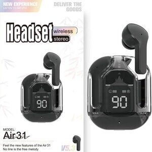 Headset TWS 5.3 Earbuds True Wireless Stereo Headphones in Ear‎ Earphone Black